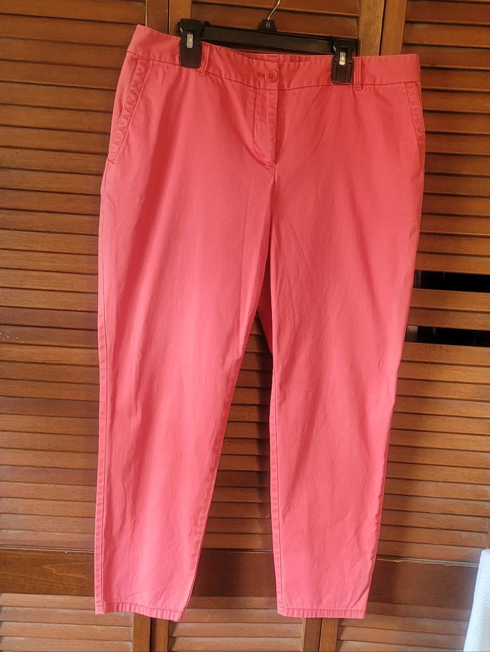 Talbots Coral Pink Straight-Leg Ankle Pants Size 8P